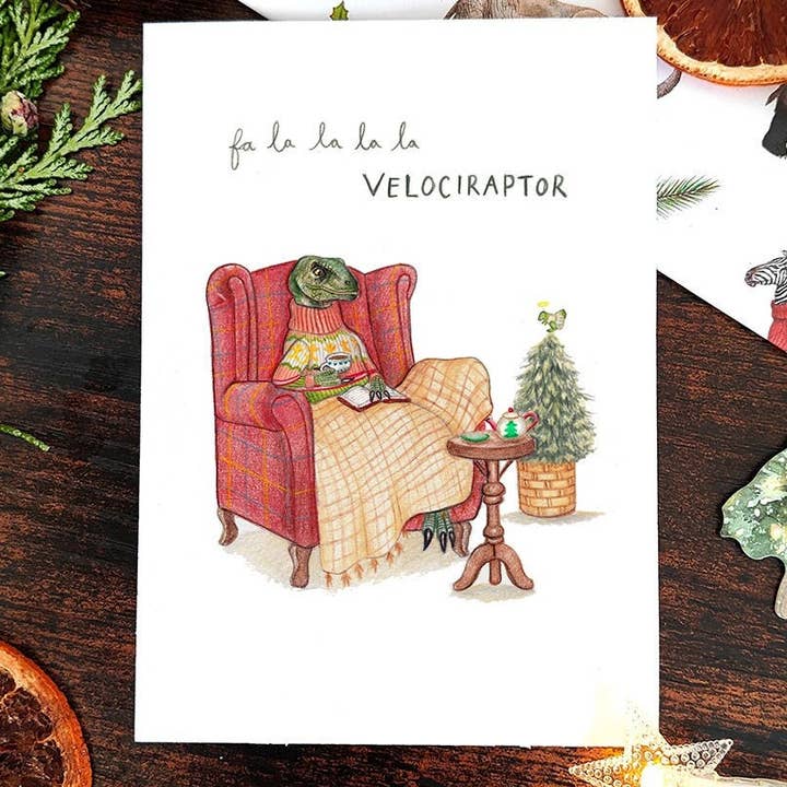 Kaart Fa La La La La Velociraptor