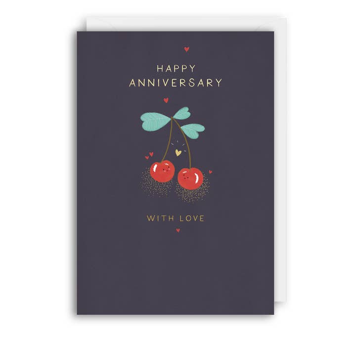 Kaart Anniversary Cherries