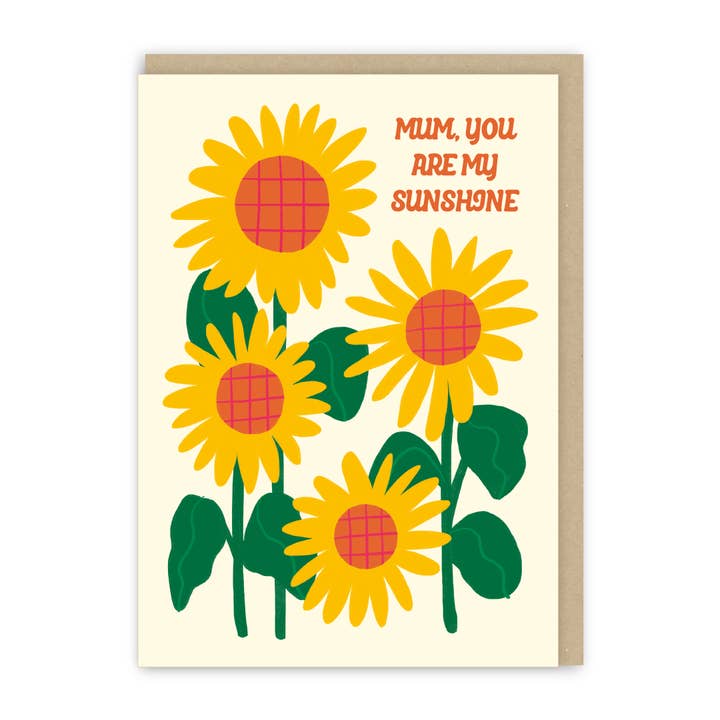 Kaart Mum, You Are My Sunshine | Zonnebloemen