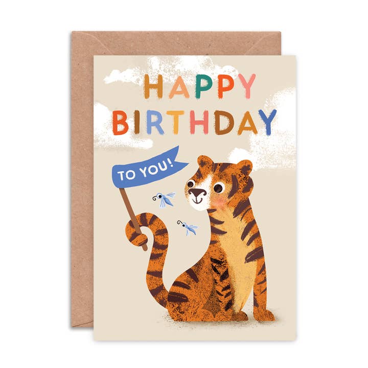 Kaart Tiger Birthday