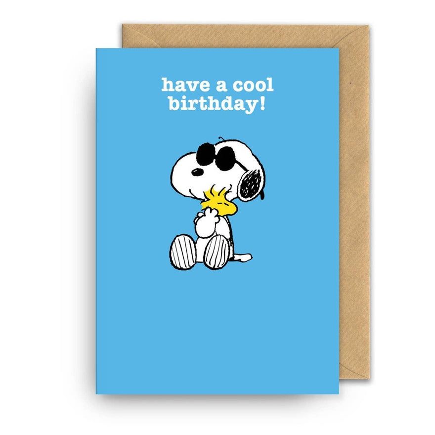 Carte Avoir un anniversaire cool Snoopy