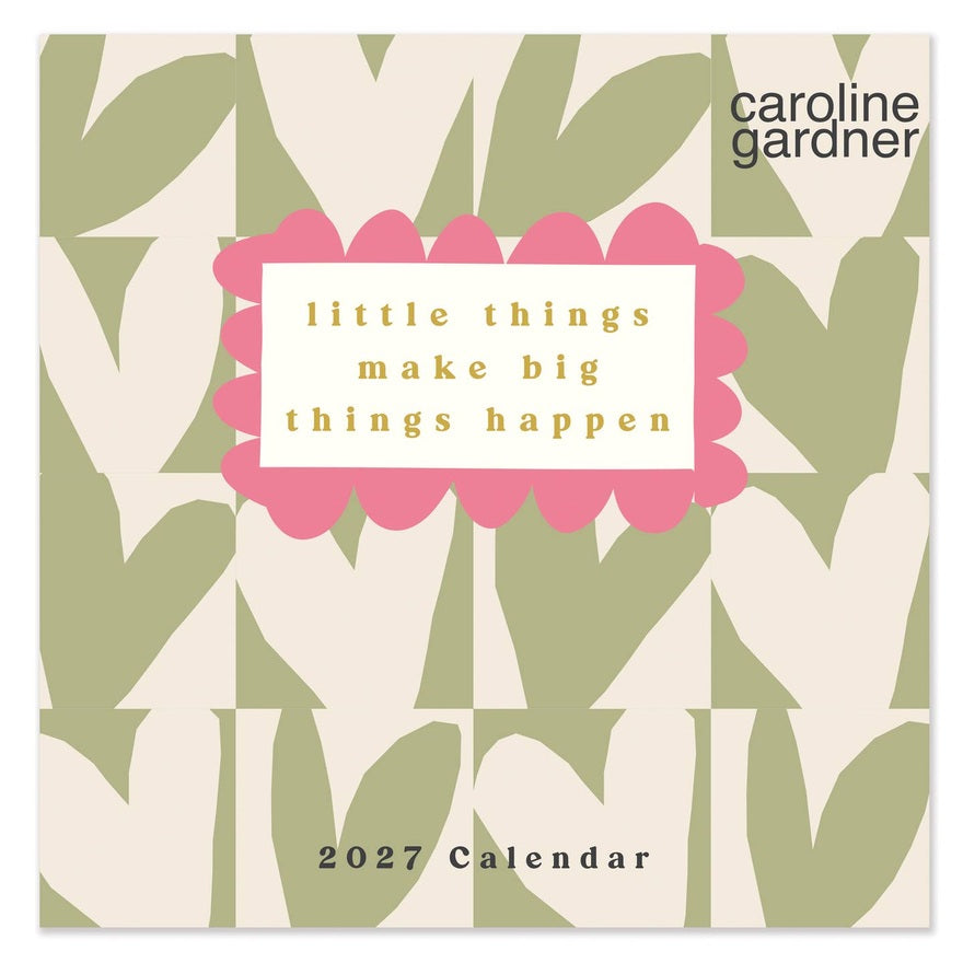 Caroline Gardner 2027 Hearts/Mixed Prints Square Calendar