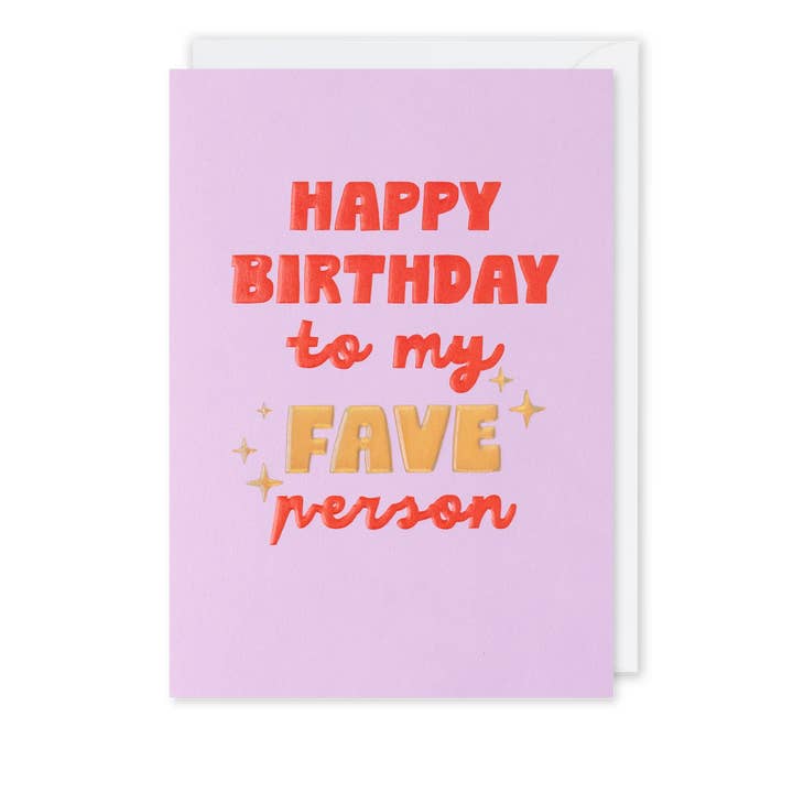 Kaart Fave Person Birthday