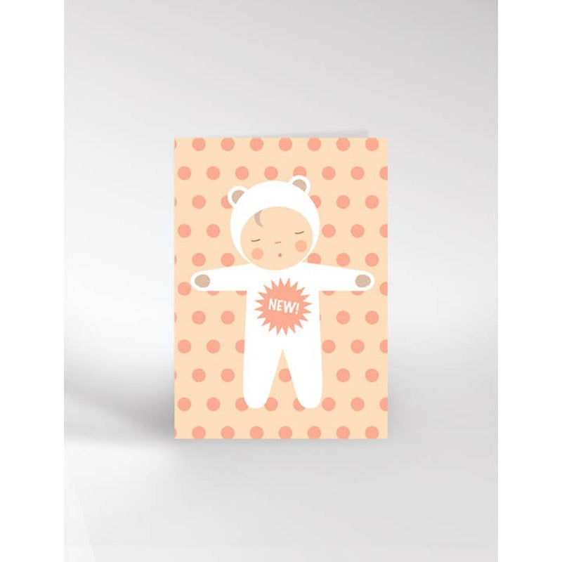 Carte nouvelle rose bébé