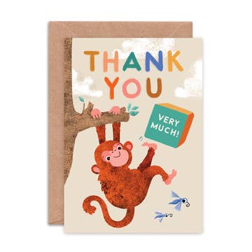 Kaart Monkey Thank You