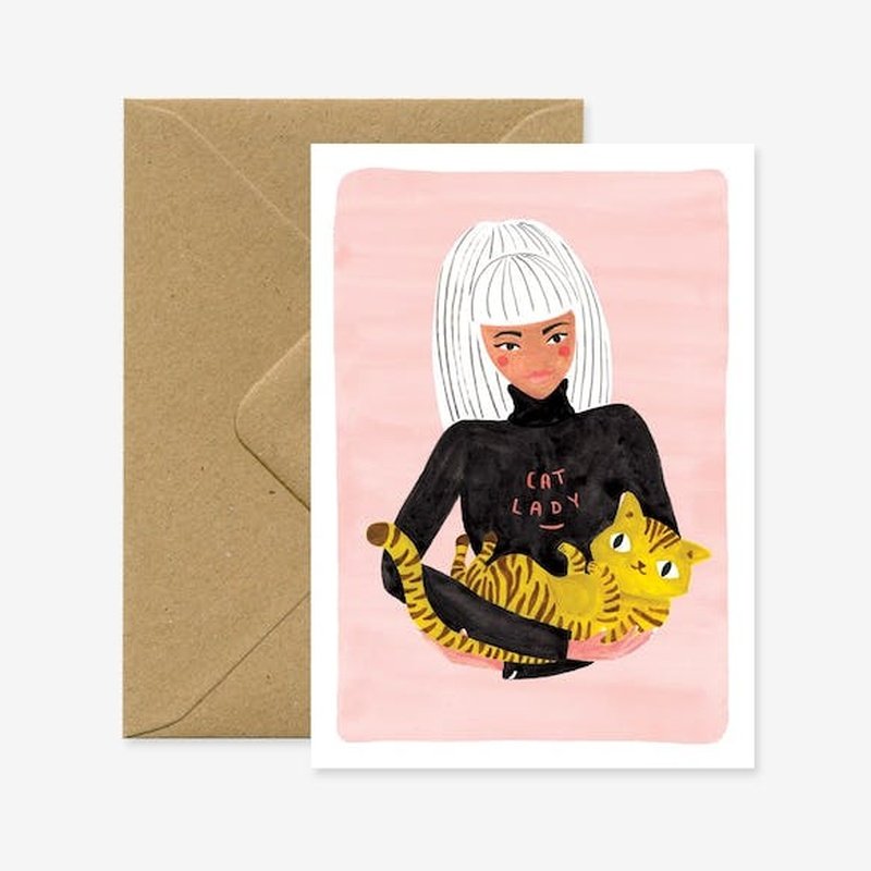 Kaart Cat Lady Krossproducts | De online winkel voor hebbedingetjes