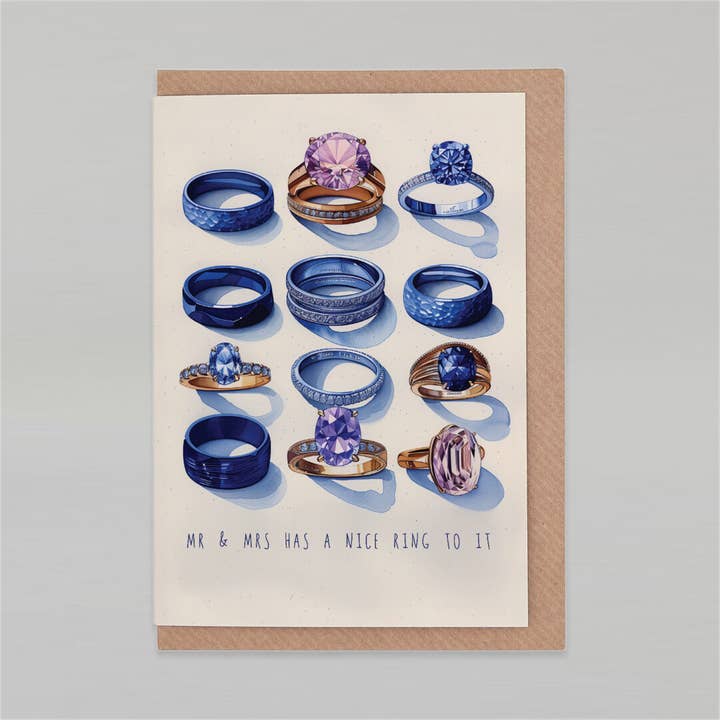 Carte Mr & Mme a une belle bague