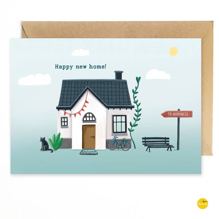 Kaart Happy New Home!