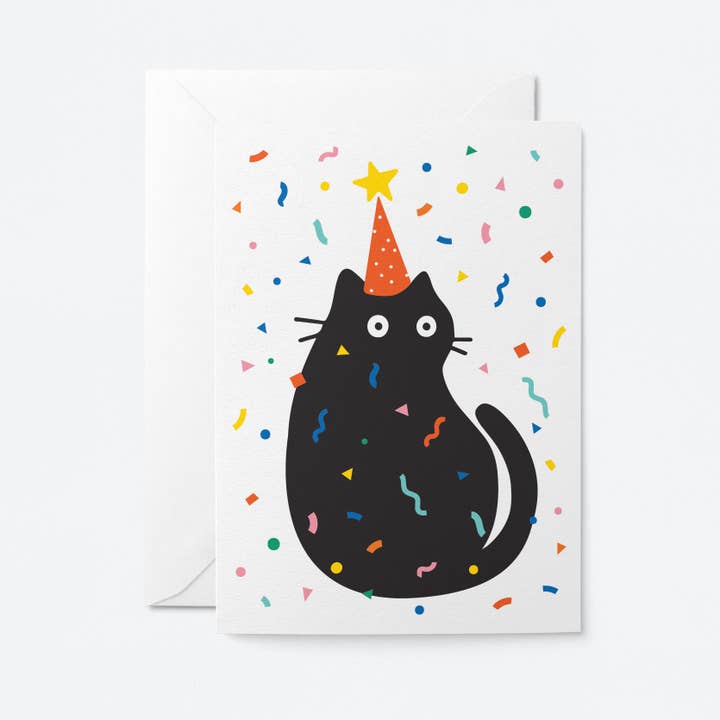 Kaart Confetti Kat