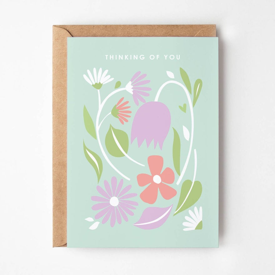 Kaart Spring Blooms Thinking Of You