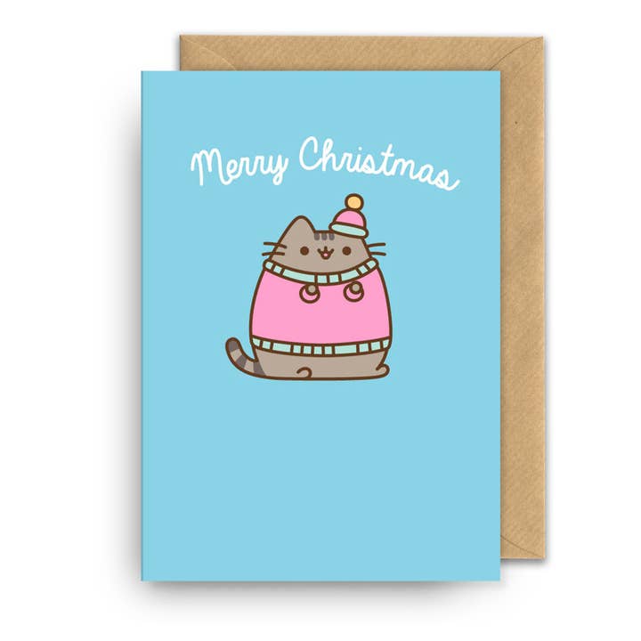 Kaart Merry Christmas Sweater | Pusheen