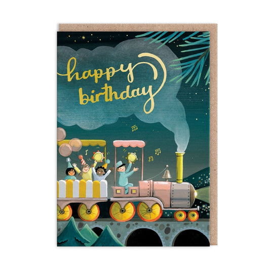 Kaart Birthday Train
