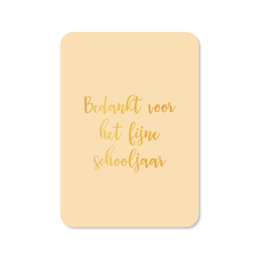 Kaart Bedankt Voor Het Fijne Schooljaar