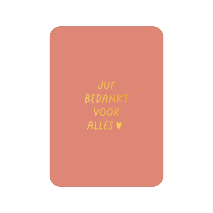 Kaart Juf Bedankt Voor Alles