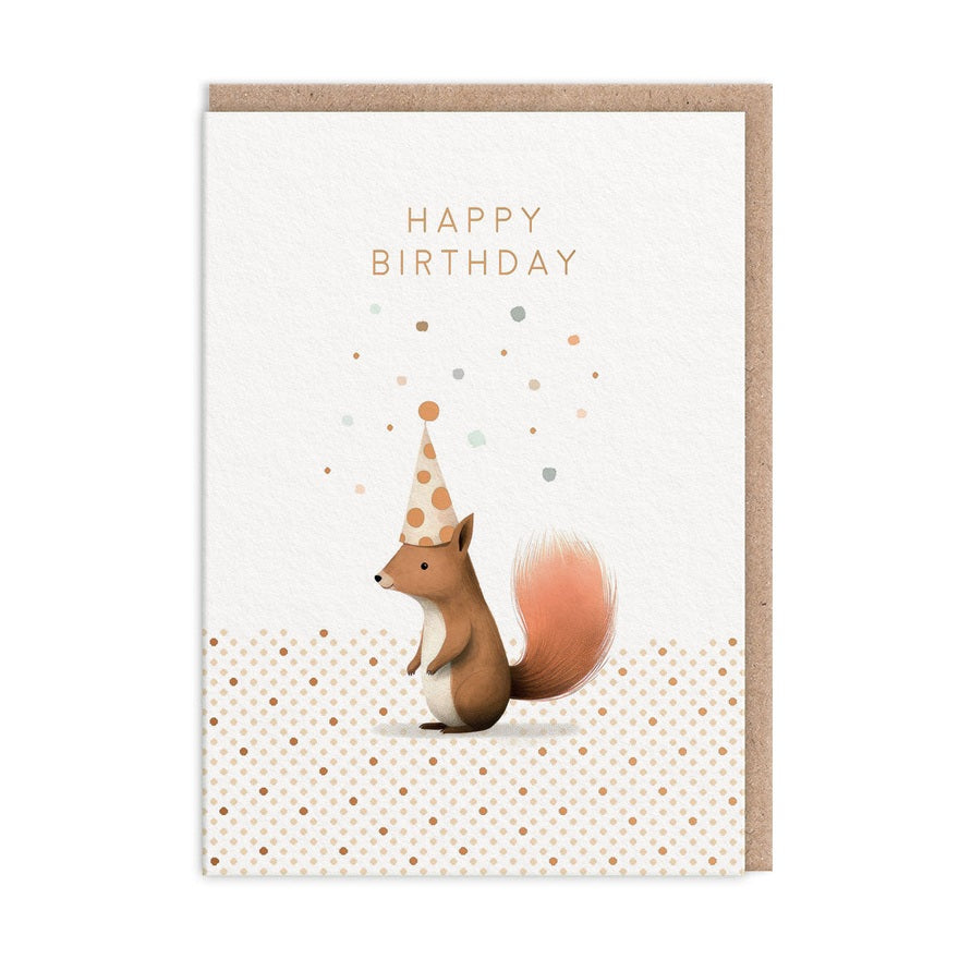 Kaart Squirrel Birthday