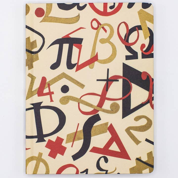 Symboles du cahier à couverture rigide mathématique - pages de grille à points