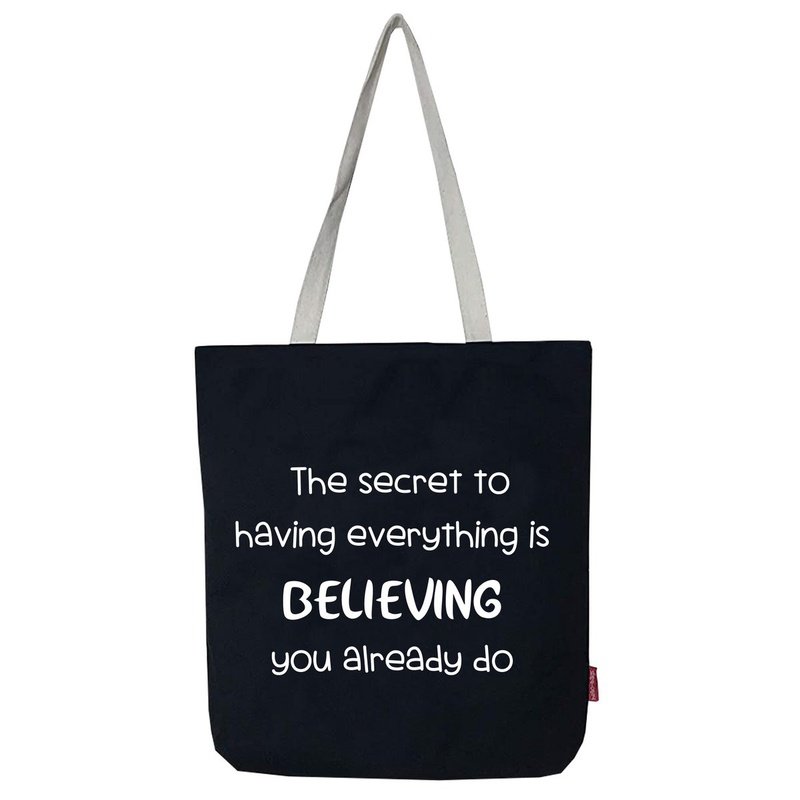 Stevige Boodschappentas 'The Secret To Having Everything...' | 2 Kleuren Krossproducts | De online winkel voor hebbedingetjes