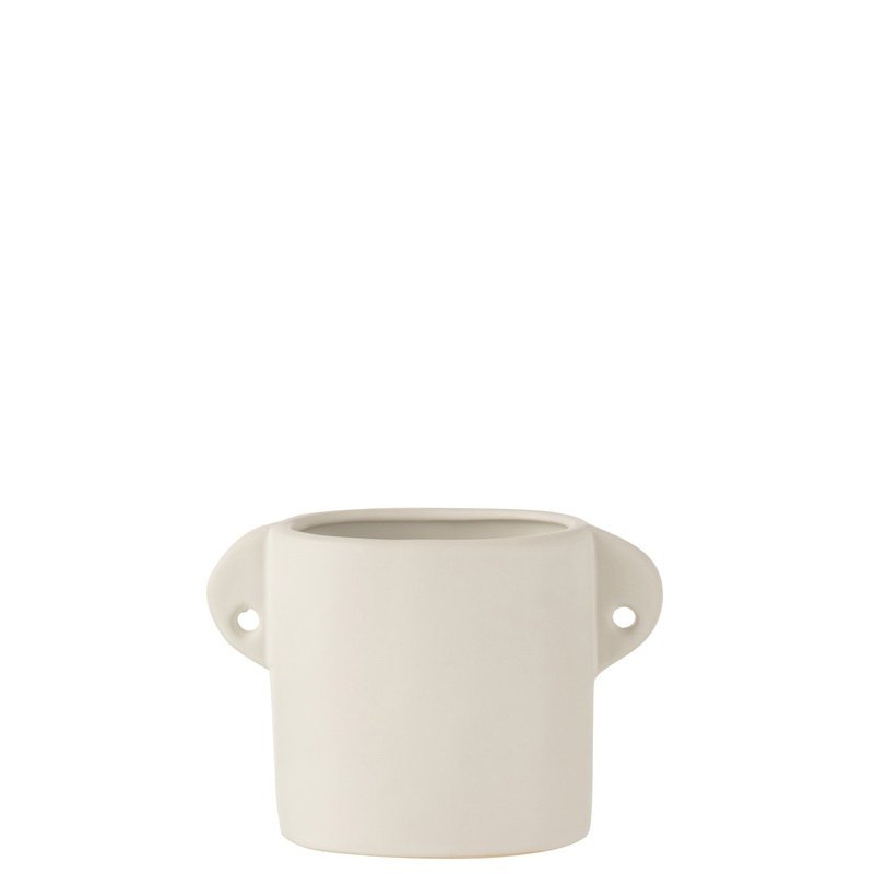 J-Line Pot Renaissance Keramiek Wit