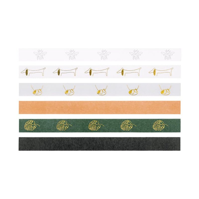 Scribble & Dot Washi Tapes Set van 6 Krossproducts | De online winkel voor hebbedingetjes