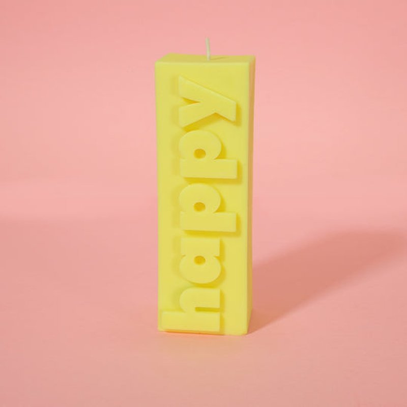 Slogan Block Pillar Candle | Diverse Varianten Krossproducts | De online winkel voor hebbedingetjes