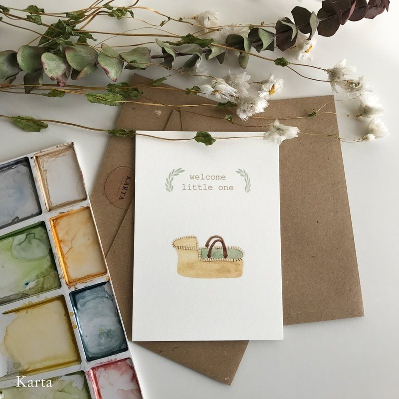Kaart Welcome Little One | Mand Krossproducts | De online winkel voor hebbedingetjes