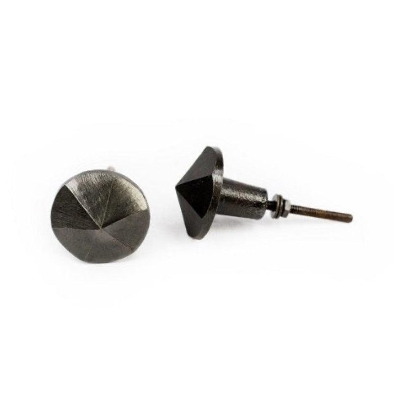 Brût Homeware Deurknop | Facet geslepen | Metaal | Zwart