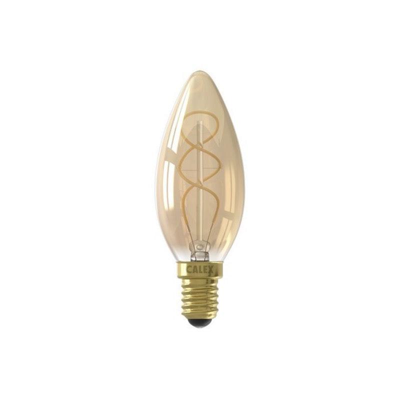 Calex LED curved kaarslamp | 150 Lumen 4 Watt | E14 | Gold | 425716