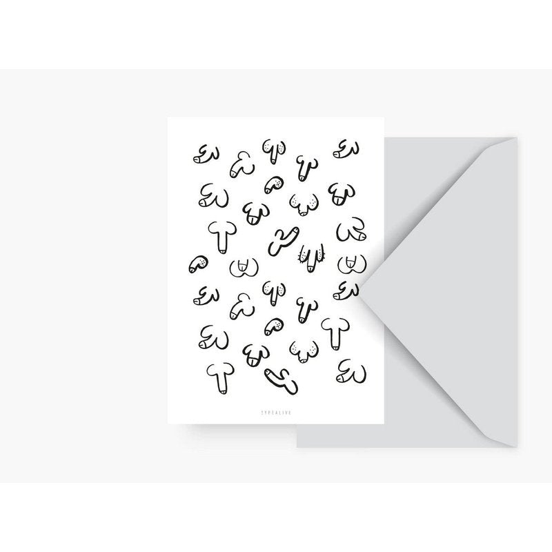 Kaart Penis | Zonder Envelop