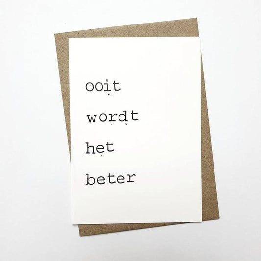 Kaart Ooit Wordt Het Beter