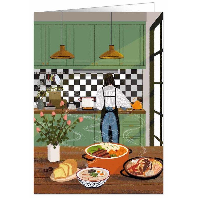 Kaart Woman Cooking