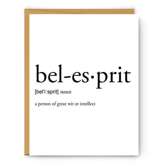 Kaart Woordenboekdefinitie Bel Esprit