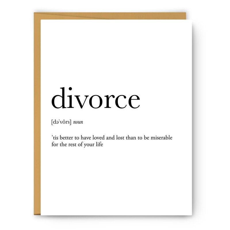 Kaart Woordenboekdefinitie Divorce Krossproducts | De online winkel voor hebbedingetjes