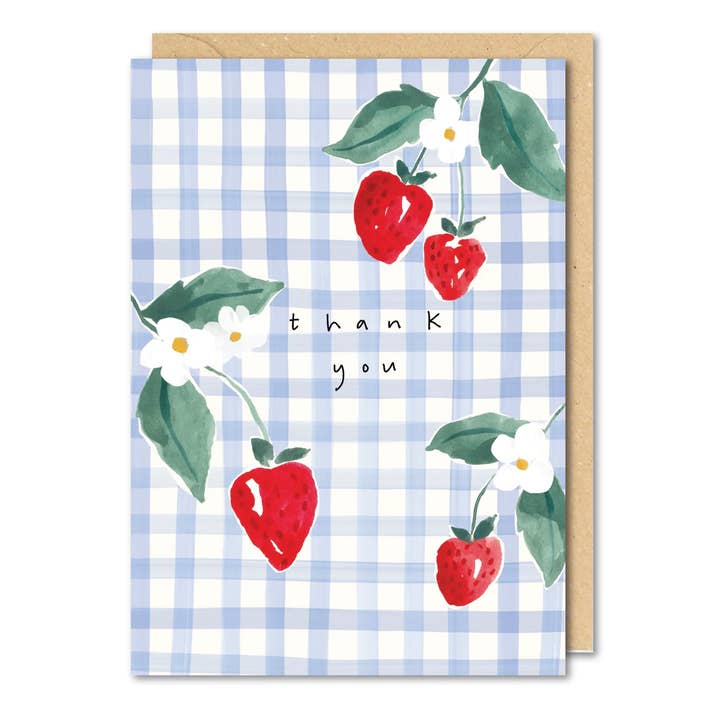 Kaart Thank You Strawberries