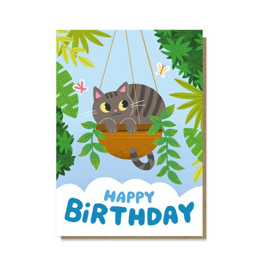 Kaart Cat In Basket
