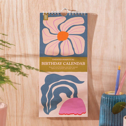 Undated Birthday Calendar | Les Fleurs