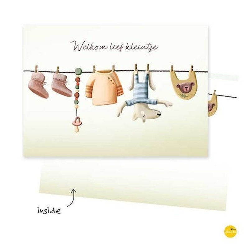 Kaart Welkom Lief Kleintje Krossproducts | De online winkel voor hebbedingetjes