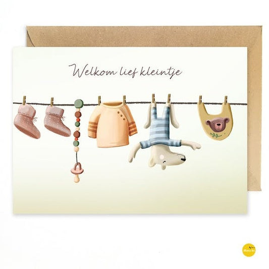 Kaart Welkom Lief Kleintje Krossproducts | De online winkel voor hebbedingetjes