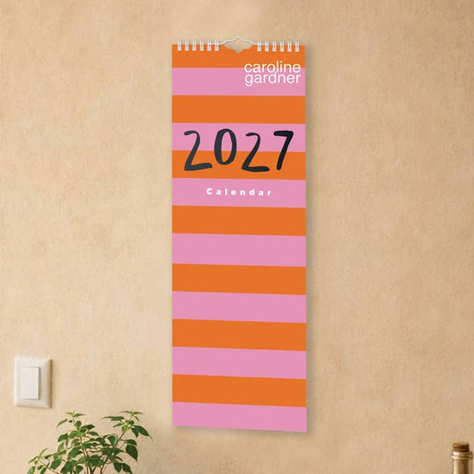 Caroline Gardner 2027 Stripes Slim Calendar