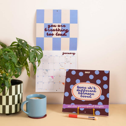 2027 Compact Wall Calendar | Perimenopausal Thoughts