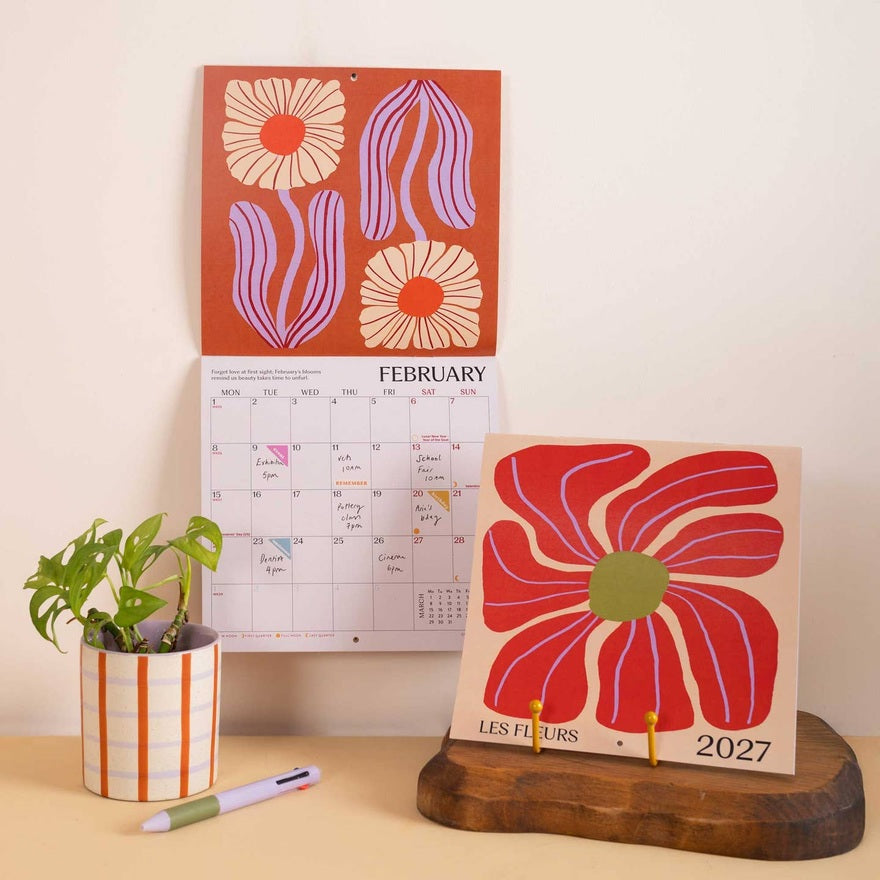 2027 Compact Wall Calendar | Les Fleurs
