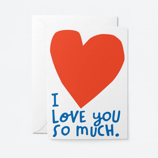 Kaart I Love You So Much - Wit