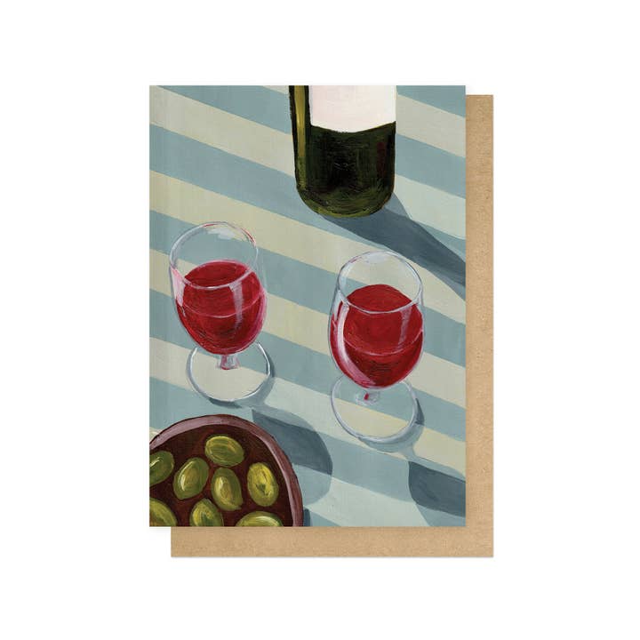 Kaart Blue Wine Time