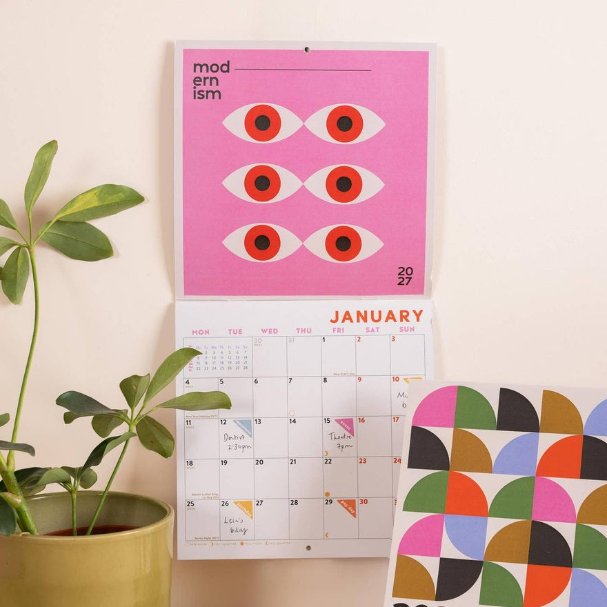 2027 Compact Wall Calendar | Modernist