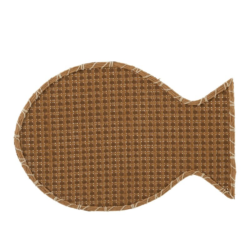 J-Line Placemat Vis  Bruin