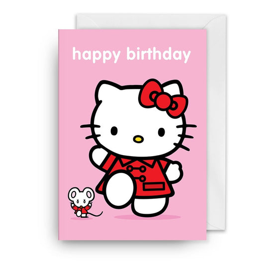 Kaart Hello Kitty Happy Birthday | Mouse
