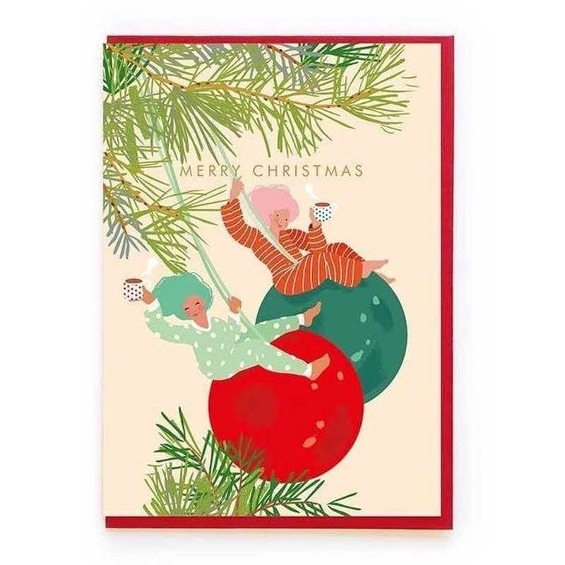 Kaart Merry Christmas | Bauble Girls