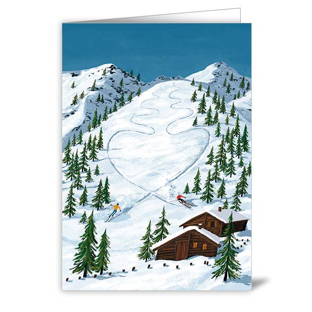 Kaart A Lovely Christmas | Skiing/Skiën