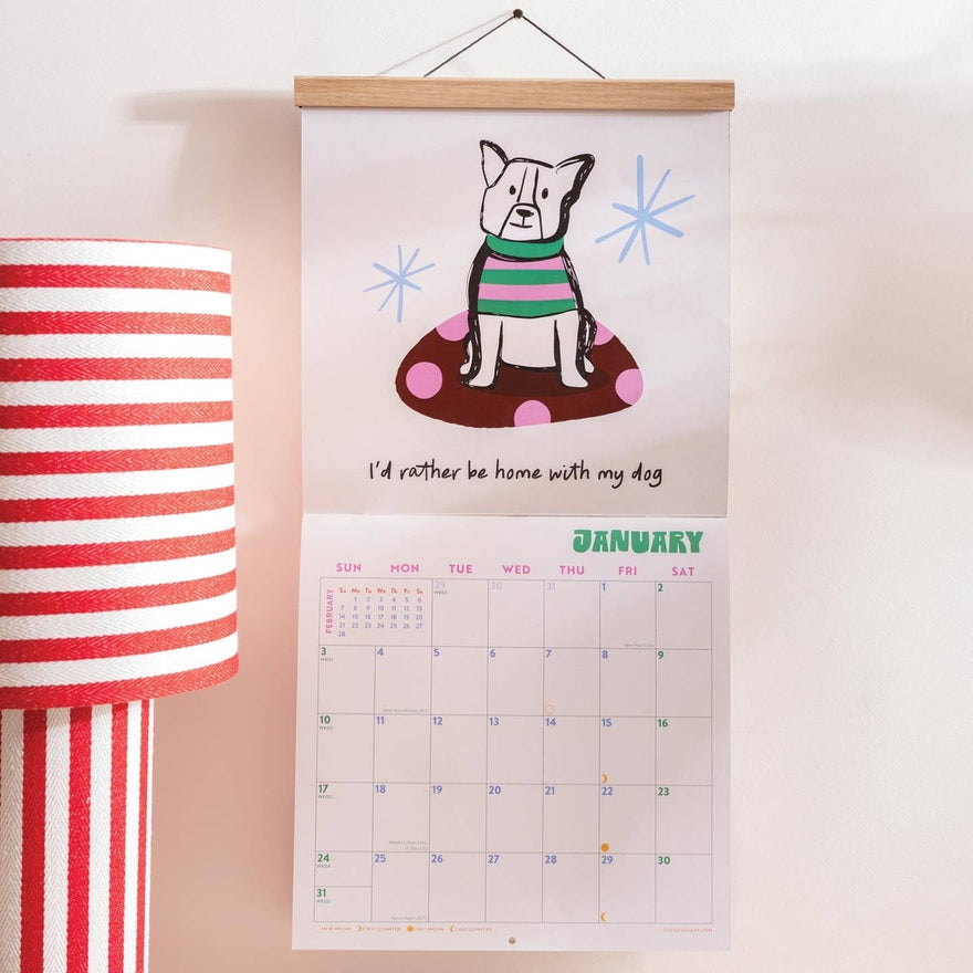 2027 Wall Calendar | Dog Life | Sunday Start