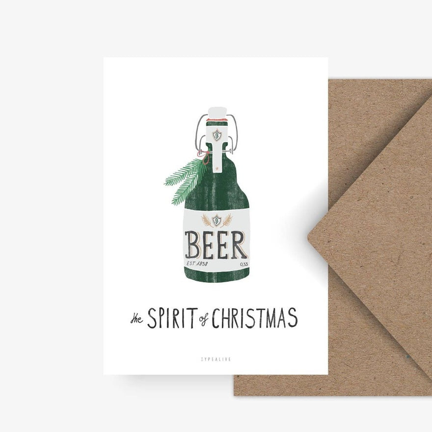 Kaart The Spirit Of Christmas | Beer
