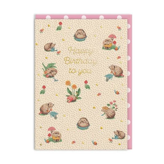 Kaart Happy Birthday Hedgehog